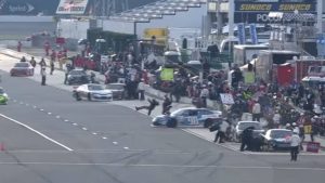 Two ARCA crew members hit by stock car after brake failure in pits